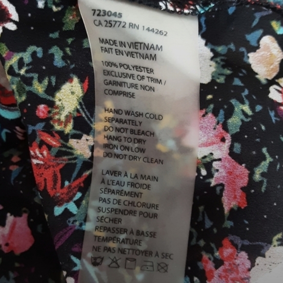 Dex Hi-Low Floral Top with Lace and Tie Back - Picture 5 of 6